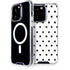 White and Black Polka Dots iPhone 15 Pro MagSafe Case